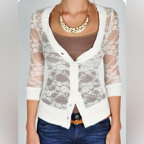 Tops - Lace Cardigan NWOT